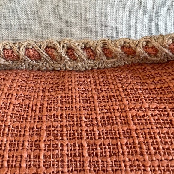 Pier 1 Pillows (two) Deep Salmon Color 20x20 - Picture 3 of 12